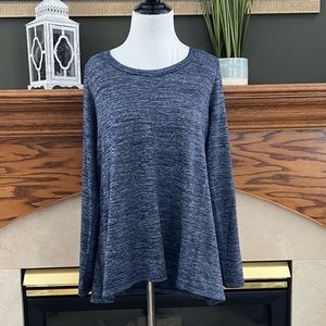 Jones New York Women's Heather Blue Casual Scoop Neck Top‎ Sz. M